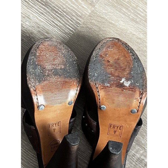 Frye Womens Joy Vintage Brown Beaded Open Toe Slip On Slide Sandals US 9.5 B - Picture 8 of 9